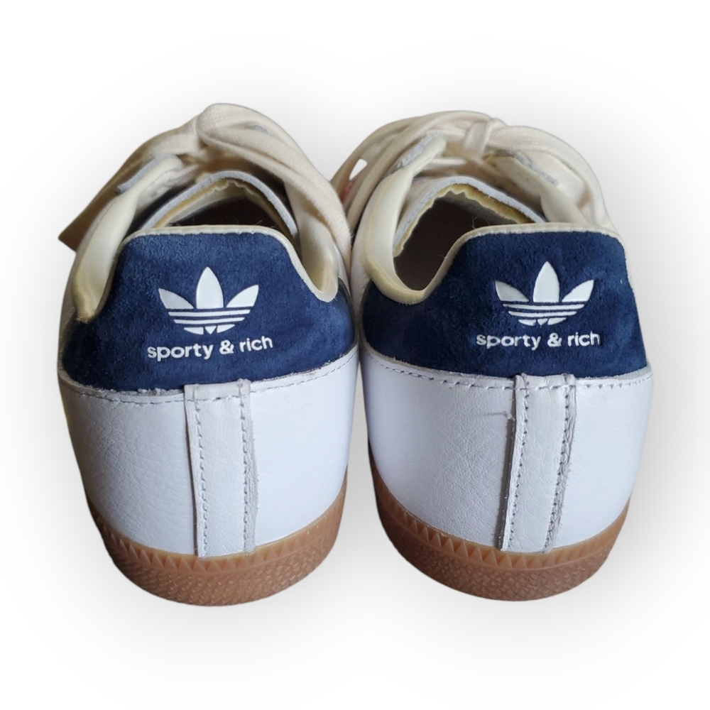 Sporty & Rich x Samba OG 'USA' Blue Red White Cream Suede Mens 7.5 NO INSOLES - Picture 4 of 6